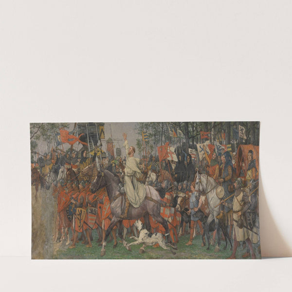 The Victorious Return of Bruges Citizens from the Battle of the Golden Spurs (1893-1900) by Albert Frans Lieven De Vriendt