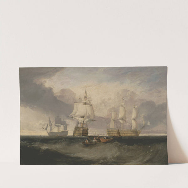 The Victory Returning from Trafalgar, in Three Positions (ca. 1806) by Joseph Mallord William Turner