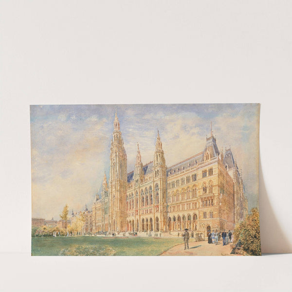 The Vienna City Hall and the City Hall Square with Figures by Rudolf von Alt
