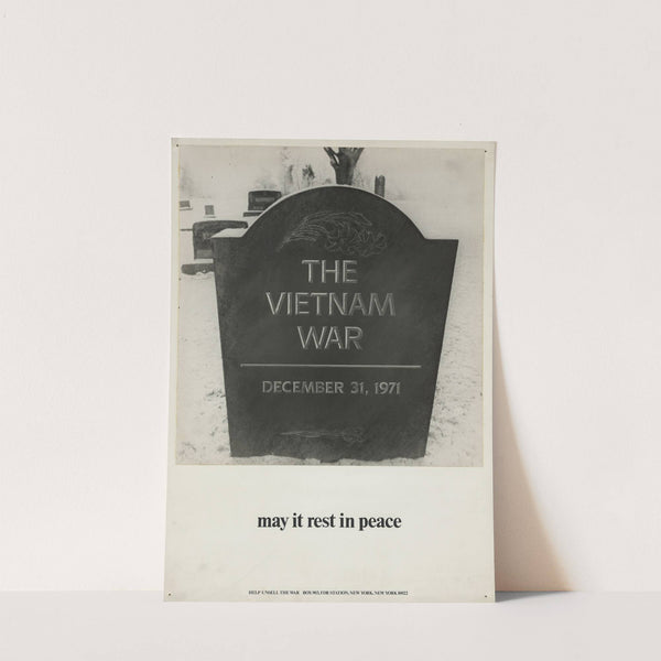 The Vietnam War, died December 31, 1971 May it rest in peace by Anonymous