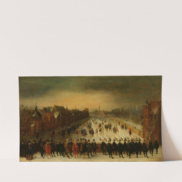 The Vijverberg, The Hague, in Winter, with Prince Maurits and his Retinue in the Foreground (1618) by Adam van Breen