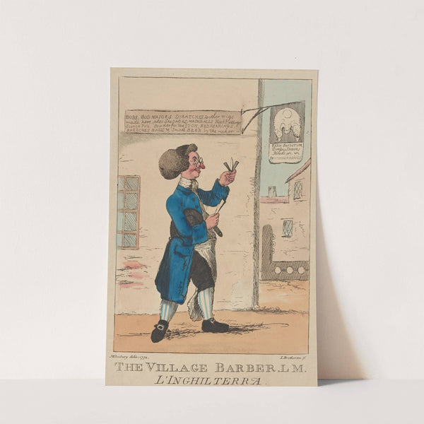 The village barber. LM. L’Inghil Terra. (1772) by Henry William Bunbury