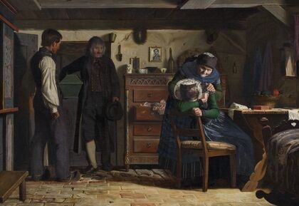 The Village Carpenter Bringing a Coffin for a Dead Child