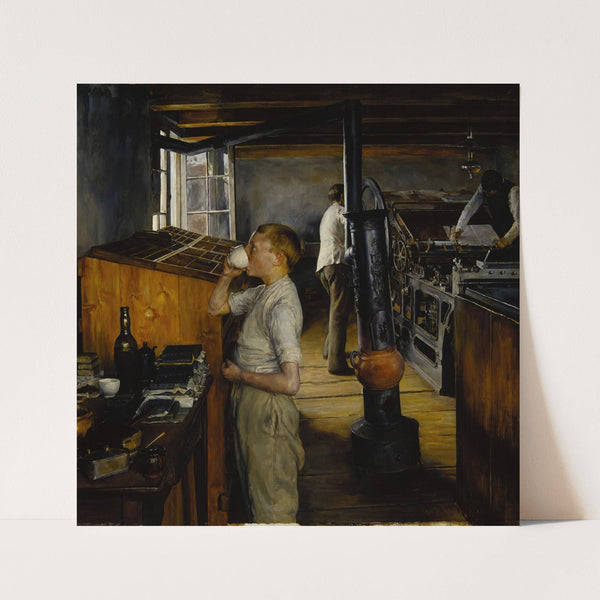 The Village Printing Shop, Haarlem, the Netherlands (1884) by Charles Frederick Ulrich