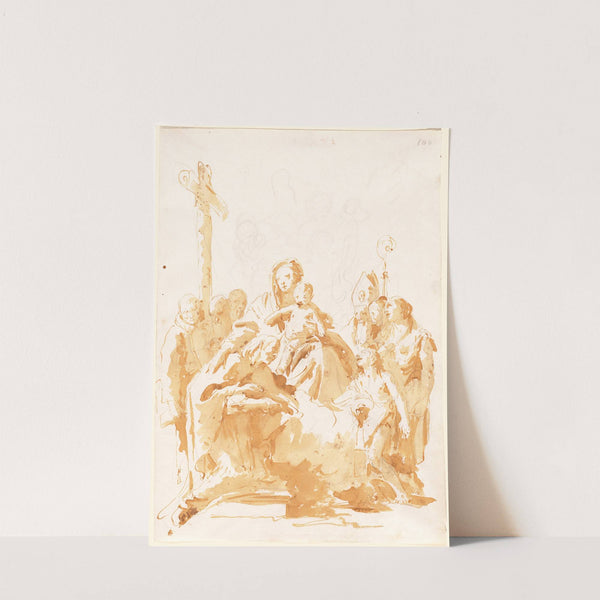 The Virgin and Child Adored by Bishops, Monks and Women (1735-1740) by Giovanni Battista Tiepolo