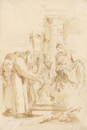 The Virgin and Child Adored by Monks and Others