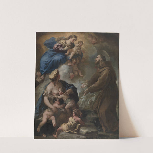 The Virgin and Child Appearing to Saint Francis of Assisi by Luca Giordano