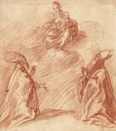 The Virgin and Child Appearing to Two Bishops (1680)