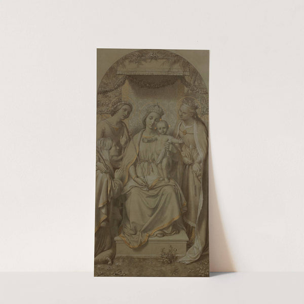 The Virgin and Child beneath a baldachin, with Saints Agnes, Dorothea and Irene by Andreas Müller