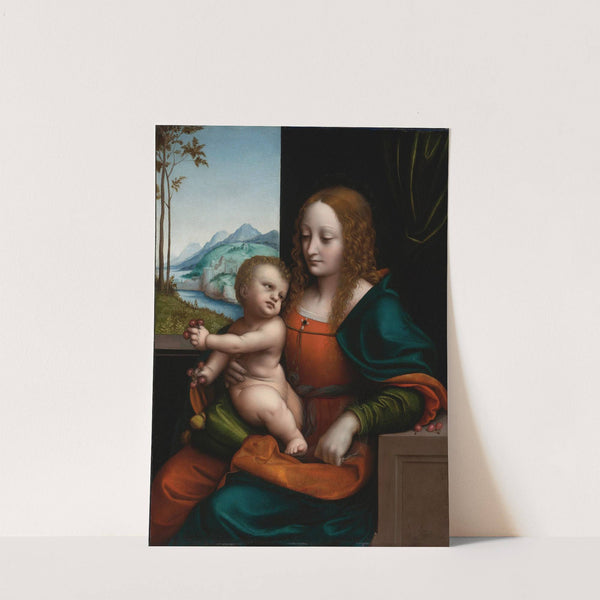 The Virgin And Child By A Window, Madonna Of The Cherries by Giampietrino (Giovanni Pietro Rizzoli)