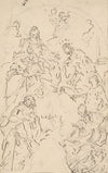 The Virgin and Child Enthroned on a Cloud, with Saints Dominic, John Nepomuk, Sebastian, Mark, and Anthony Abbot