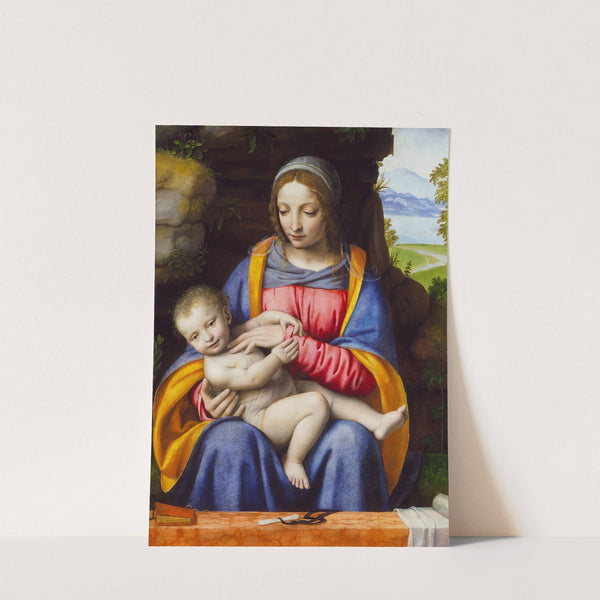 The Virgin and Child in a Landscape (c.1520) by Bernardino Luini