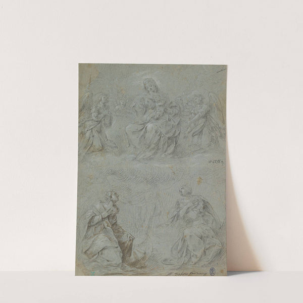 The Virgin and Child in Glory Adored by Saints Catherine and Lucy by Dirck Hendricksz.