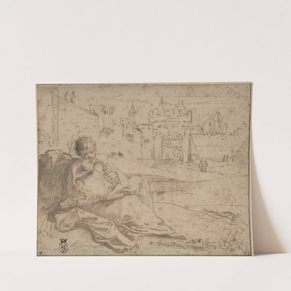 The Virgin and Child Resting Outside a City Gate (1560–1609) by Annibale Carracci