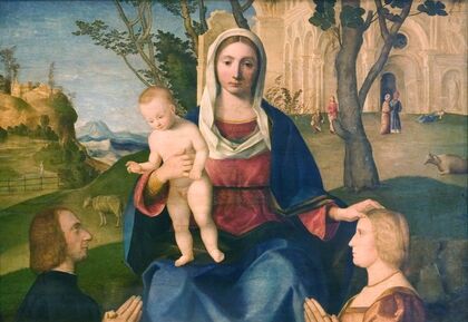The Virgin and Child with a Male and a Female Donor