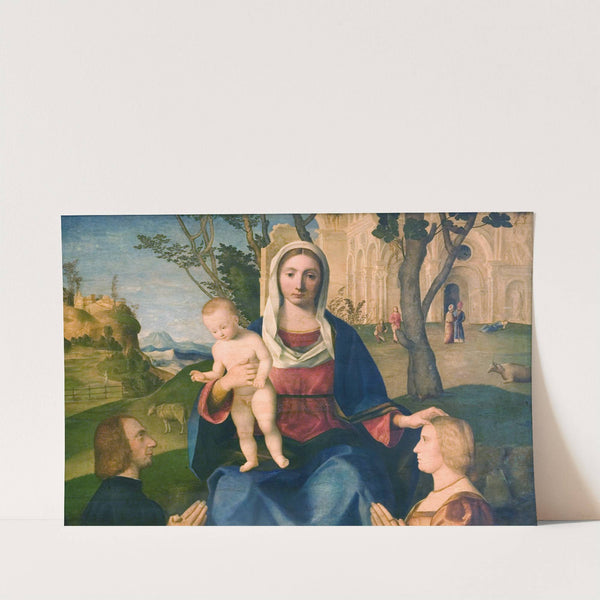 The Virgin and Child with a Male and a Female Donor by Vincenzo Catena