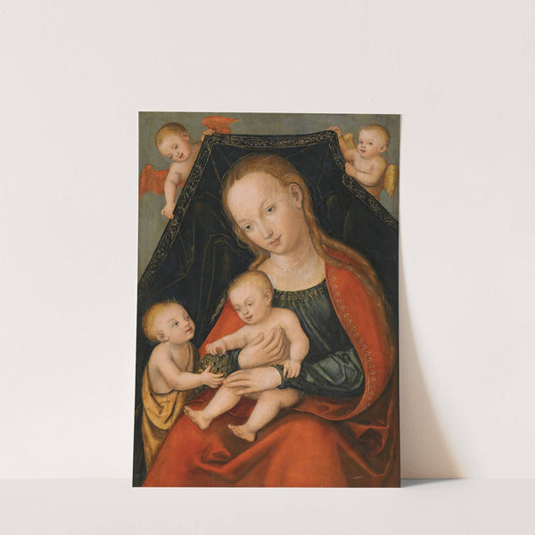 The Virgin And Child With St. John The Baptist And Two Angels by Follower of Lucas Cranach the Elder