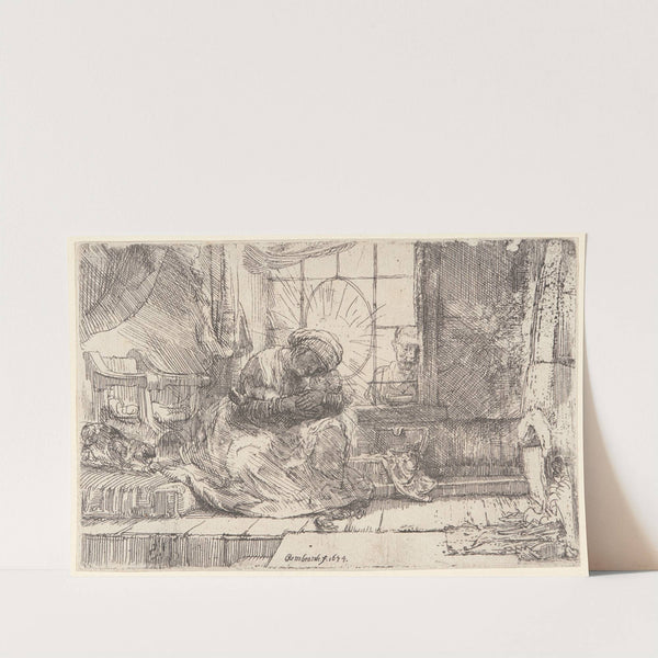 The Virgin and Child with the Cat and Snake by Rembrandt van Rijn