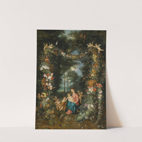 The Virgin And Child With The Infant St. John The Baptist, Surrounded By Garlands And Swags Of Fruit And Flowers by Jan Brueghel the Younger