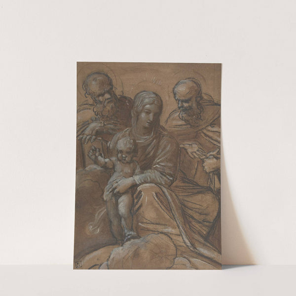 The Virgin and Child with Two Male Saints by Giacomo Cavedone