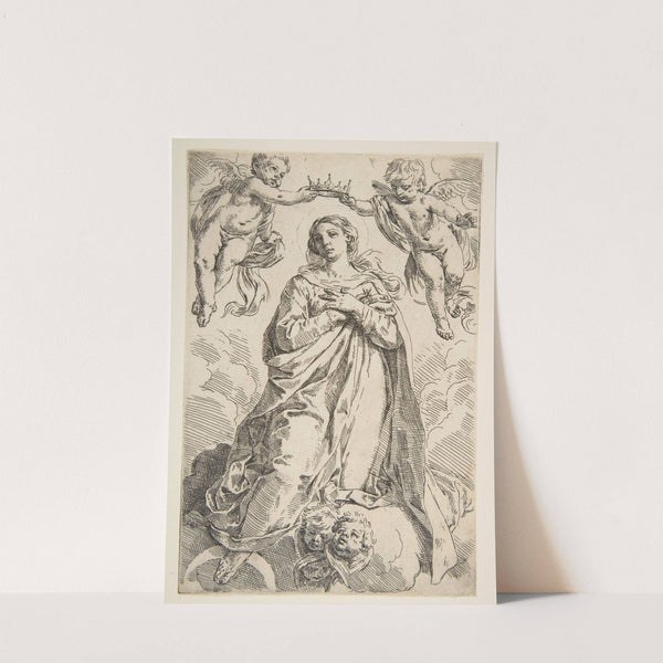 The Virgin being crowned by two angels (ca. 1639) by Simone Cantarini