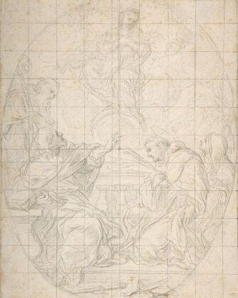 The Virgin Immaculate Appearing to Four Saints