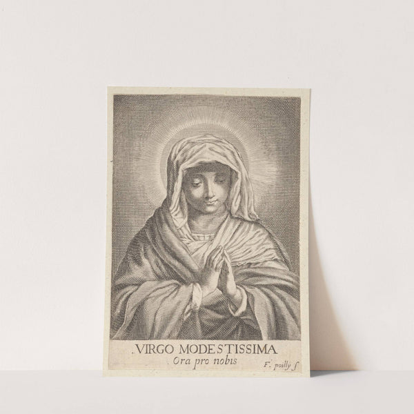 The Virgin in prayer looking down, after Reni by Francois de Poilly