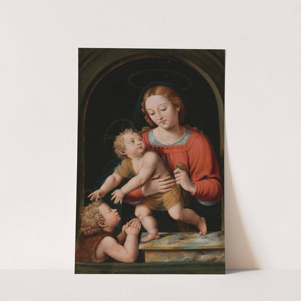 The Virgin Mary With The Christ Child And The Infant Saint John The Baptist by Joan Macip