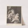 The Virgin seated with her head resting on her right hand, holding the sleeping infant Christ on her lap, after Reni by Jean Boulanger