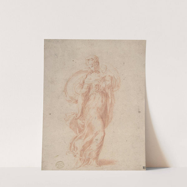 The Virgin Walking to the Right Carrying the Christ Child by Parmigianino