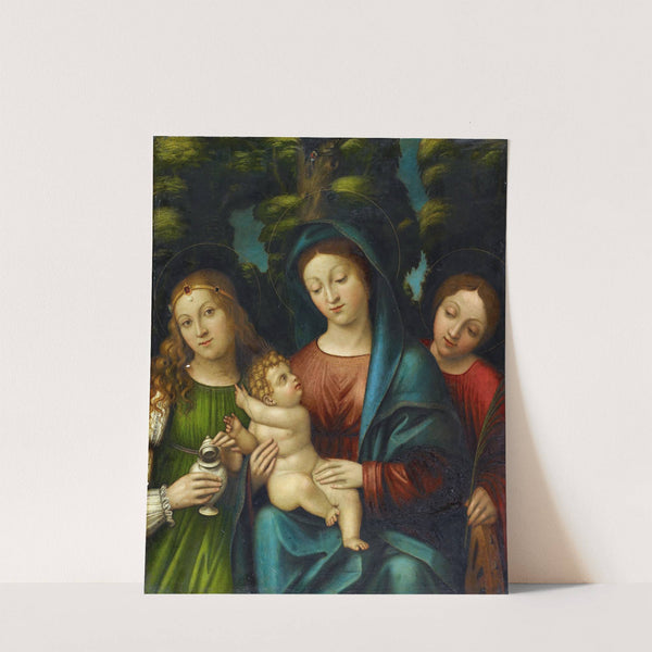 The Virgin With Child And The Saints Magdalene And Catherine by Giovanni Francesco Caroto