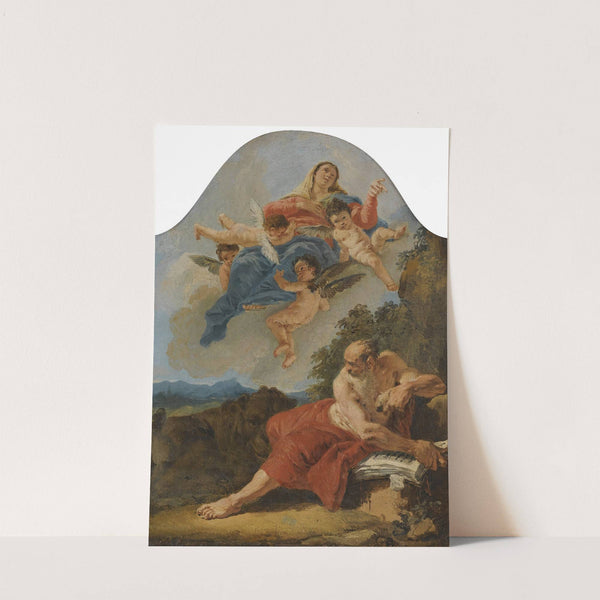 The Vision Of Saint Jerome by Francesco Fontebasso