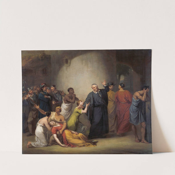 The Voluntary Sacrifice of Reverend Hambroeck on Taiwan, 1662 by Jan Willem Pieneman