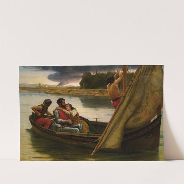 The Voyage Of King Arthur And Morgan Le Fay To The Isle Of Avalon by Frank William Warwick Topham