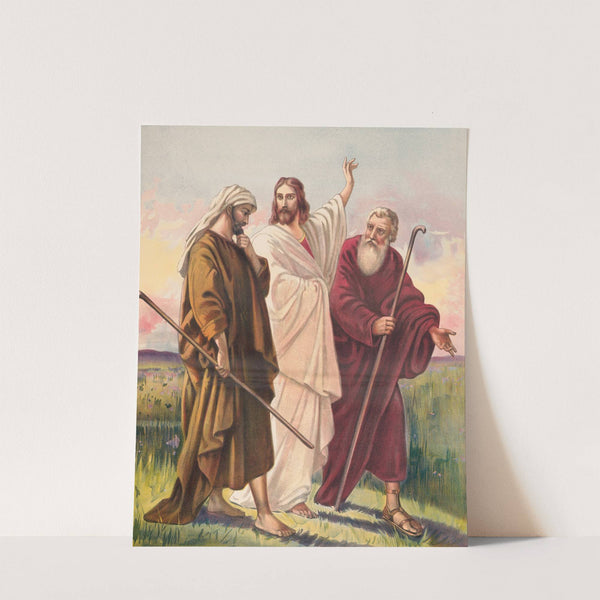 The walk to Emmaus by Stecher Litho. Co