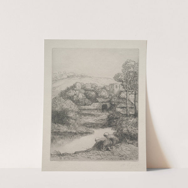 The Wash House (Le Lavoir, Dite ‘Les Laveuses’) (c. 1857–1911) by Alphonse Legros