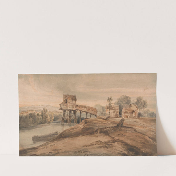 The Watermill Above the Bridge at Charenton by François Louis Thomas Francia