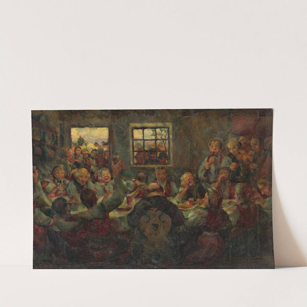 The Wedding in the village I by Gustáv Mallý