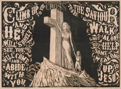The weekly Sunday school lesson cartoon, vol. 1, no. 7 (1878)