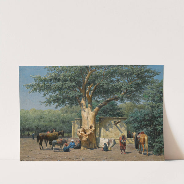 The Well And Sycamore In Ezbekieh Square, Cairo by Willem de Famars Testas