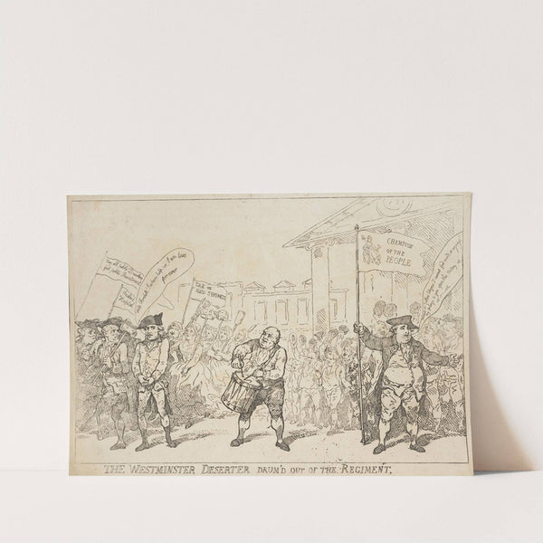 The Westminster deserter drum’d out of the Regiment by Thomas Rowlandson