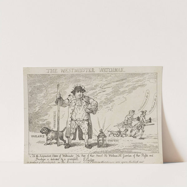 The Westminster watchman by Thomas Rowlandson