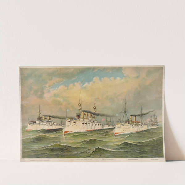 ‘The white squadron’ United States Navy (1893) by Currier & Ives.