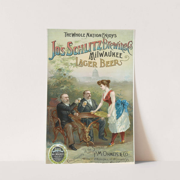 The whole nation enjoys Jos Schlitz Brewing Cos' Milwaukee lager beer by Anonymous