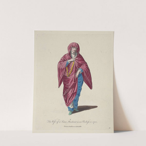 The wife of a Franc merchant in an undress in 1700. Femme d’un Franc en deshabille. (1757-1772) by Charles Grignion