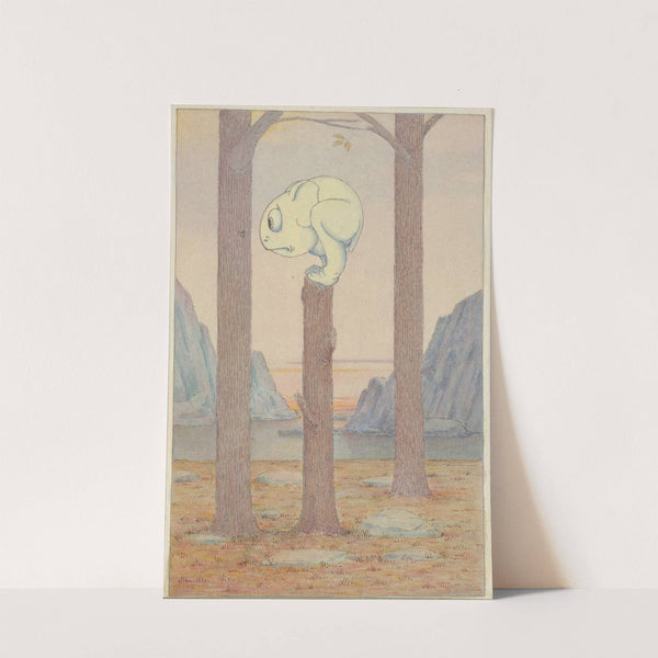 The 'Wiggle Much' Creature on a Tree Stump Looking at a Bug by Herbert Crowley