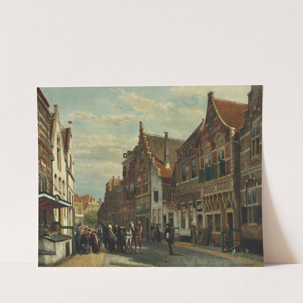 The Wijdstraat, Oudewater, in summer (1878) by Cornelis Springer