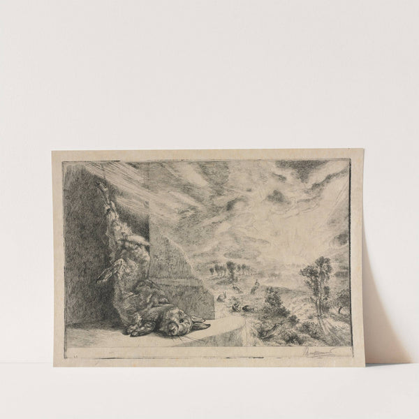 The Wild Rabbit (1891) by Félix Bracquemond