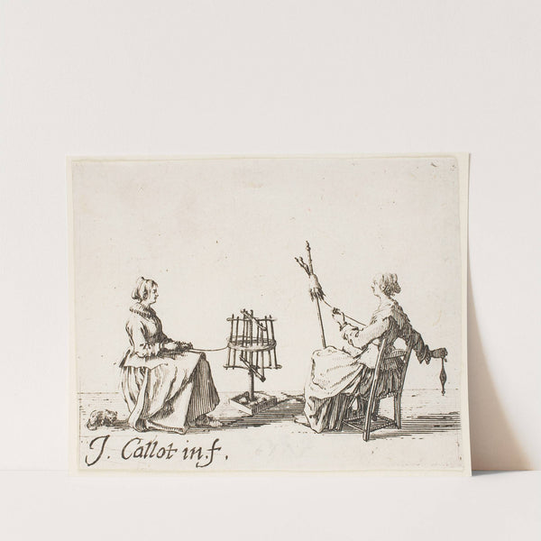 The Winder and the Spinner (1624) by Jacques Callot