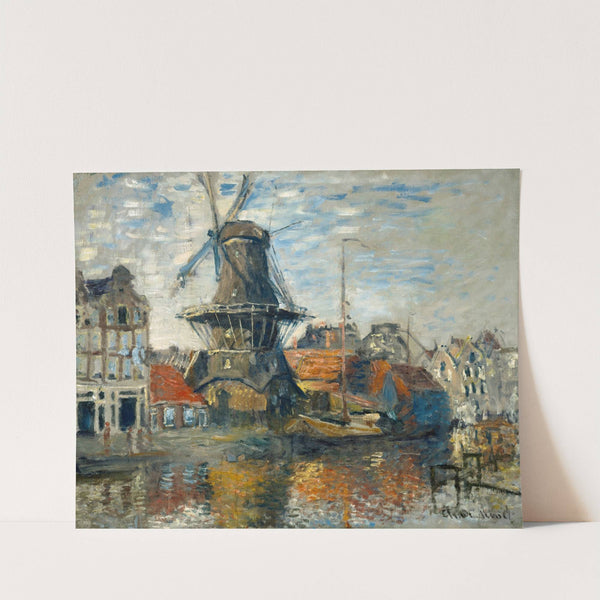 The Windmill on the Onbekende Gracht, Amsterdam (1874) by Claude Monet
